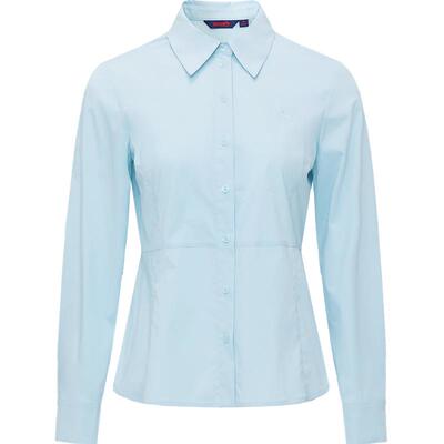 小帆船修身纯色长袖衬衫女