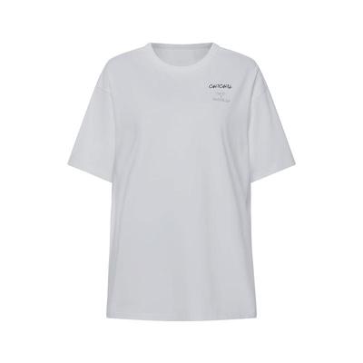 舒适显瘦亮色基础logoT恤