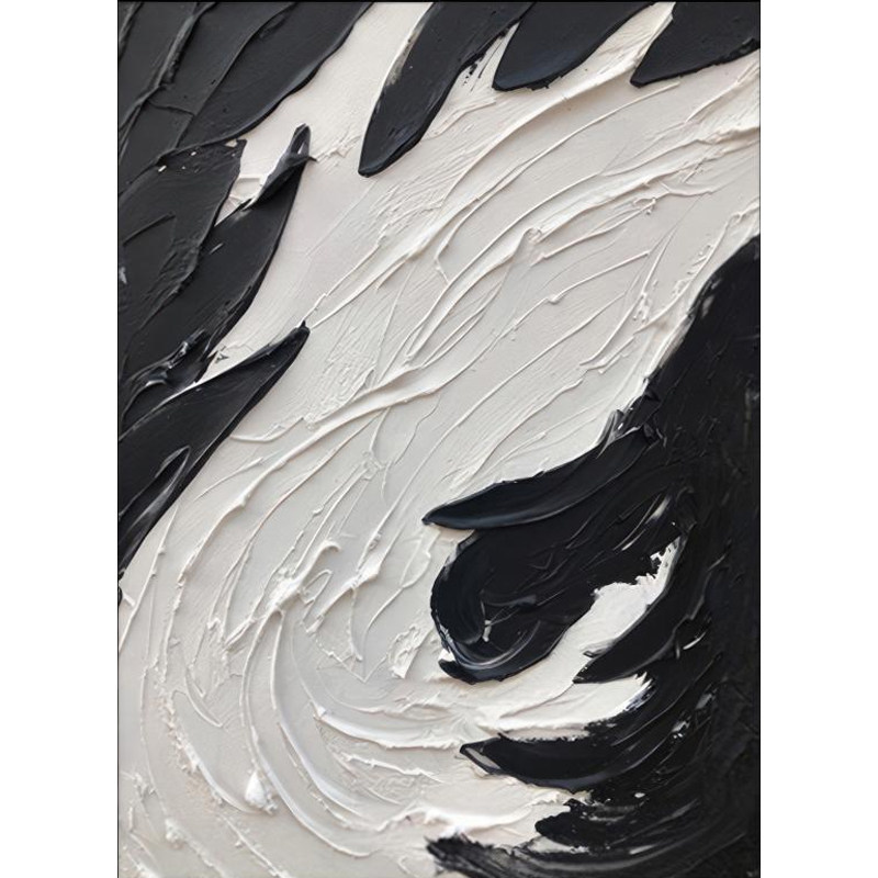 手绘高级感玄关客厅侘寂风装饰画