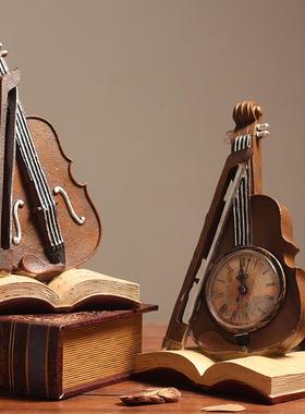 复古小提琴摆件创意家居客厅电视柜酒柜个性摆设室内装饰品道具