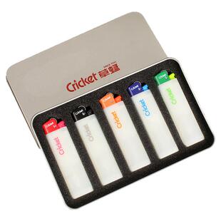 cricket草蜢正品白透明礼盒防爆耐高温尼龙一次性火石砂轮打火机