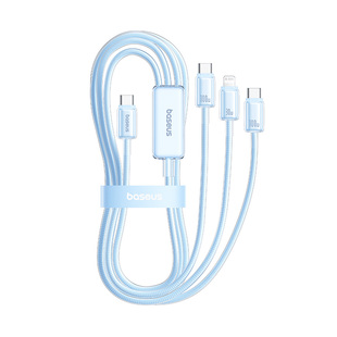 倍思数据线三合一充电线100W快充一拖三6A适用苹果17华为安卓手机typec三头mate70Pro车载iPhone16多功能5A