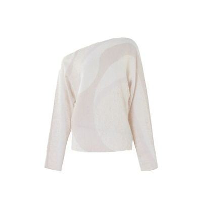 CelloSonata波纹斜肩蝙蝠袖上衣