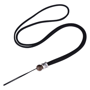 纯银沉香吊坠挂绳挂脖项链绳子黑曜石翡翠天珠和田玉坠平安扣佛绳