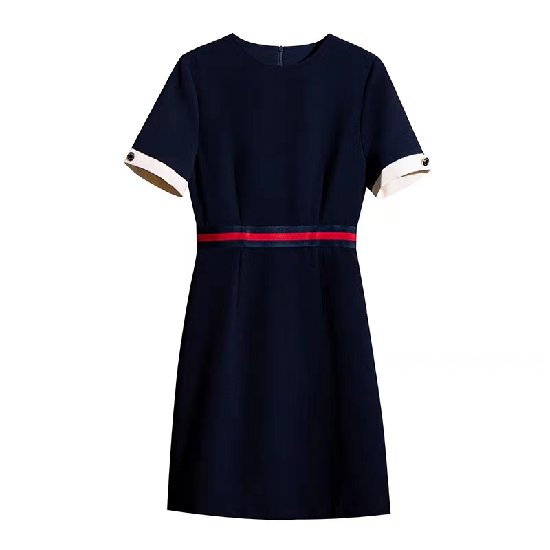 GLEC高端大码女装夏装2024新款时尚简约职业装名媛气质显瘦连衣裙