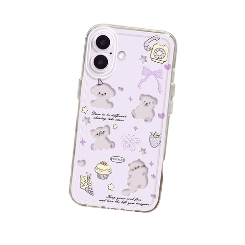 优思顿适用iphone17手机壳17Pro新款15透明17air小狗16Pro小猫13全包12镂空11可爱苹果17promax套16promax