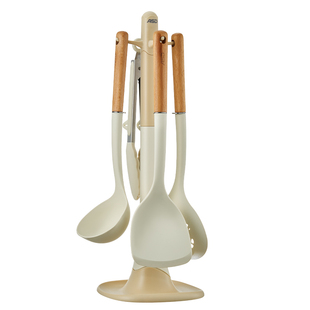 爱仕达全套勺铲5件套不粘锅专用硅胶锅铲厨房家用铲子大汤勺漏勺