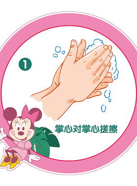 俏珊瑚幼儿园七步洗手法步骤墙贴