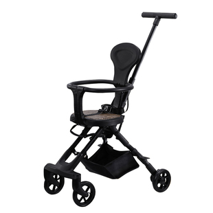 外婆桥2021新款溜娃神器竹藤一键收车遛娃轻便携可折叠婴儿手推车