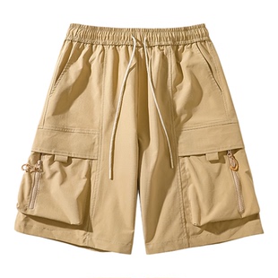STA复古夏季多口袋工装短裤男女情侣宽松休闲百搭五分裤中裤潮牌