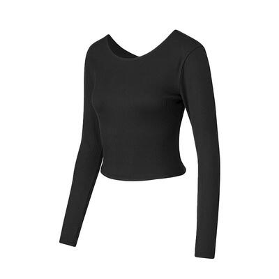 xexymix女后腰镂空短款长袖T恤