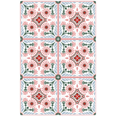 小花砖阳台满铺垫子入户厨房防油