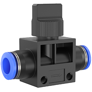 HVFF气动开关手阀BUC4/6/8/10/12mm气管快速接头管道控制阀门气阀