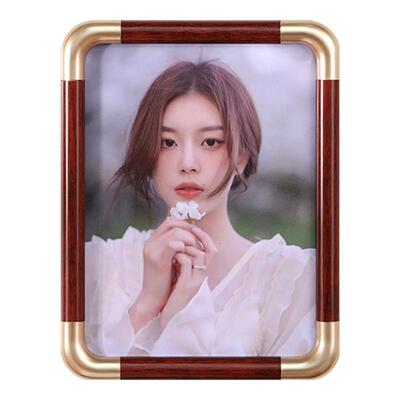 时格现代简约仿铜角相框摆台