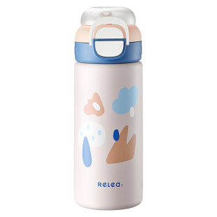 物生物双饮儿童保温杯吸管上学专用水杯子女生不锈钢孕妇水壶礼物
