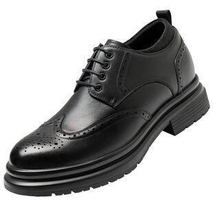 高哥内增高皮鞋正装商务男鞋春季厚底德比鞋子轻便新款增高鞋8cm