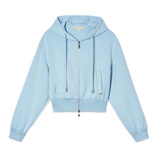 诗篇专选连帽领纯色简约短款拉链开衫卫衣小外套2026春季新款