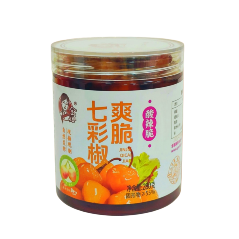 横州金姐七彩椒爽脆香辣瓶装泡椒