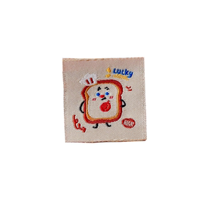 卡通可爱布标迷你标签手工DI织唛Y手作小熊小狗包包标签补丁布贴