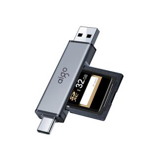 爱国者手机读卡器电脑两用typec高速适用安卓手机外置插卡器sd卡tf卡多功能ccd相机连接手机转换器多合一