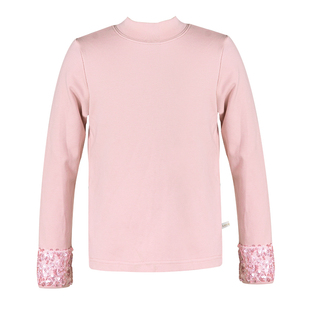 LittleNaive女童内搭t恤冬季甜美半高领宽松上衣儿童内搭打底衫