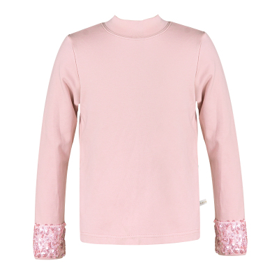 LittleNaive女童内搭t恤冬季甜美半高领宽松上衣儿童内搭打底衫