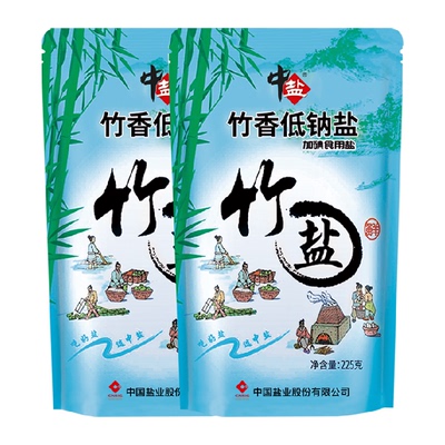 中盐低钠无抗结剂食盐225g×2袋