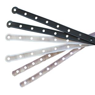 服装连接条套装服装店透明皮条链条塑料带套装衣架裤夹白色挂衣条