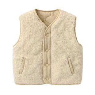 右欧儿童加绒加厚双面穿马甲男童女童保暖背心打底衣冬季新款童装