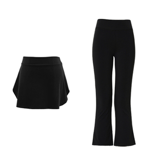 儿童舞蹈裤女童裙裤半身裙喇叭裤套装拉丁舞练功服形体训练服长裤