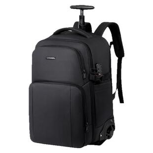 防盗商务隐藏式拉杆背包极简风时尚休闲大容量减负旅行带轮子书包