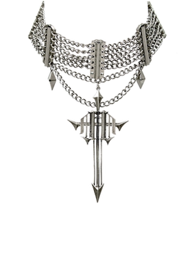 暗黑高级感iiimiii黄铜多层颈链