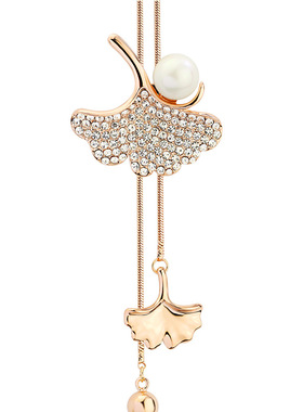 花朵长款时尚百搭挂件毛衣链