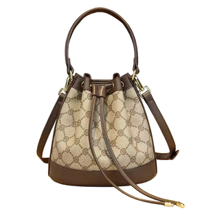 拉绳水桶包女2026新款子母包高级感时尚超火小包包手提单肩斜挎包