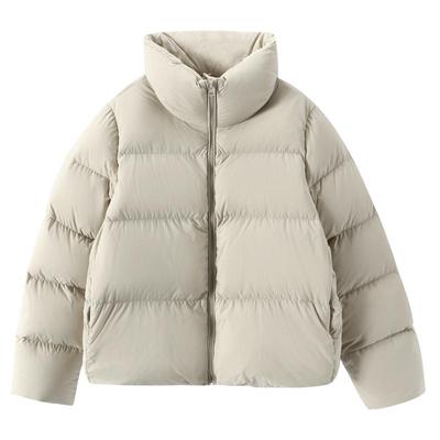 Basic House/百家好时尚短款羽绒服女冬季新款宽松保暖立领面包服