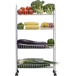 厨房夹缝隙收纳置物架15/20cm宽 超窄冰箱落地多层卫生间小推车子