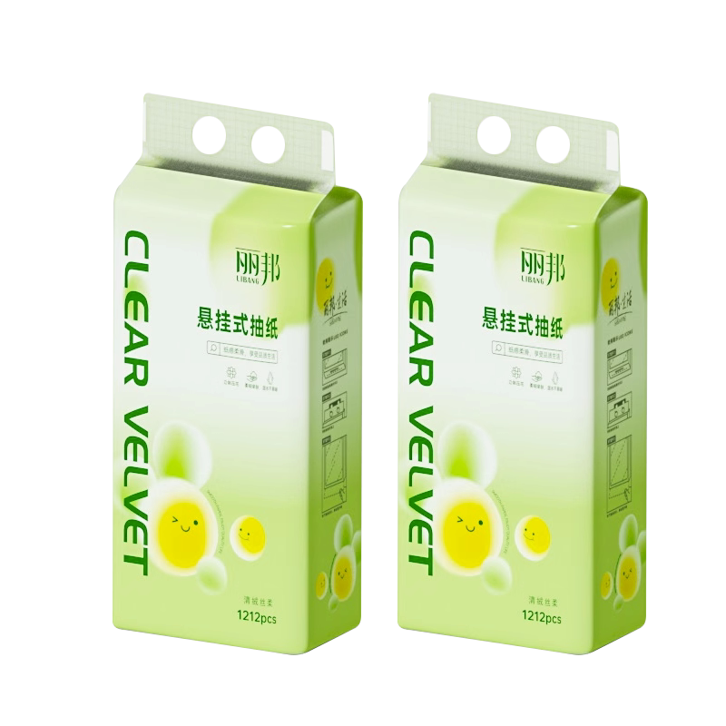 丽邦悬挂式抽纸1212张大包家用实惠装纸巾卫生纸擦手纸抽面巾面纸
