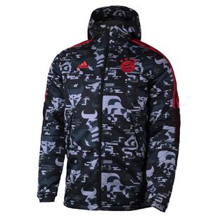 天朗足球 正品阿迪达斯 拜仁中国年训练连帽保暖棉服夹克GK8626