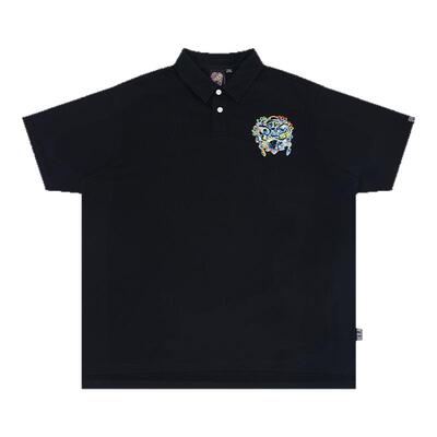 HEA 刺绣狮头polo短袖简约通勤休闲透气潮流翻领运动国潮宽松纯棉