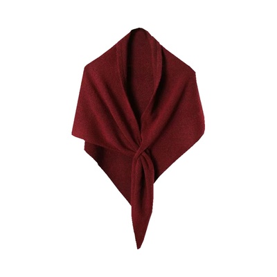 优雅纯色披肩三角围巾女秋冬