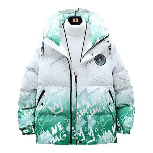 13青少年短款羽绒棉衣服12岁男孩初中学生加厚外套15大童冬装棉袄