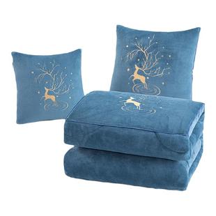 全棉抱枕两用被子2025新款车用午睡枕头被毯子二合一车载汽车靠枕