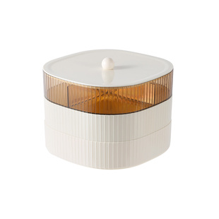 新年果盘家用客厅茶几坚果零食瓜子果盘带盖分格干果收纳盒糖果盘