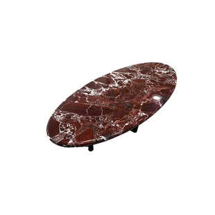 安隅集物凡尔登茶几原创设计天然大理石轻奢高级中古椭圆形小户型