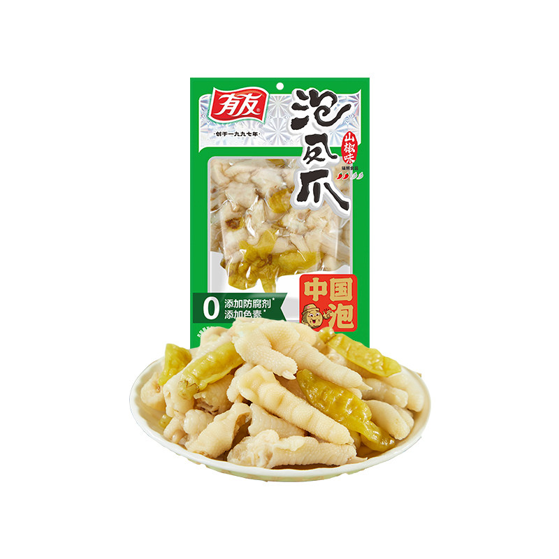 【热卖组合】有友泡椒凤爪筋骨棒豆干皮晶山椒花生追剧解馋小零食
