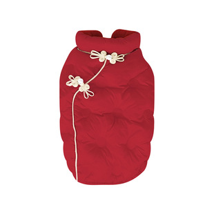 趣派小狗狗衣服冬装泰迪狗衣服小型犬棉服宠物比熊冬季喜庆马甲