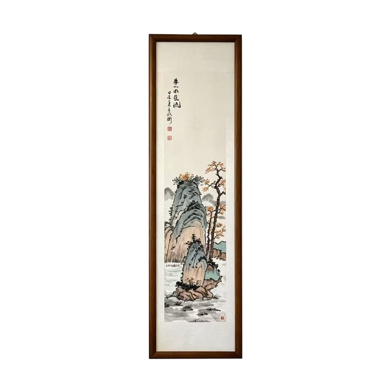 手绘山水国画,带框发货