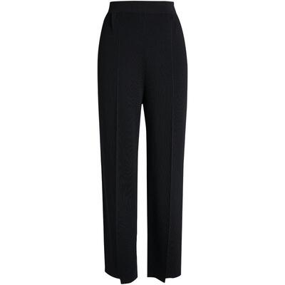 LANDI立体中缝针织直筒休闲长裤