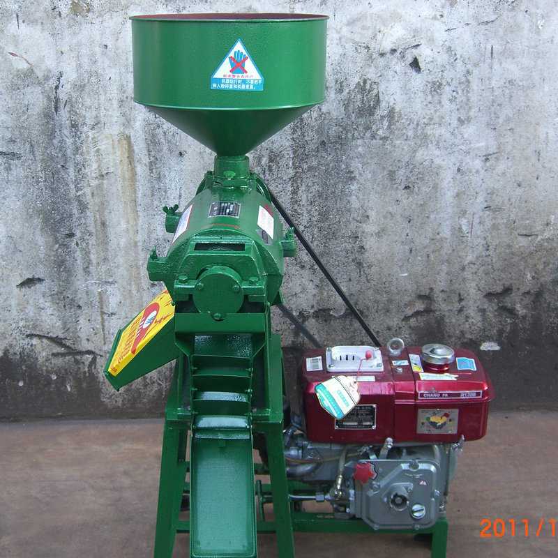 多功能谷子去皮机 全新立式打米机 家用小型碾米机带柴油发电机