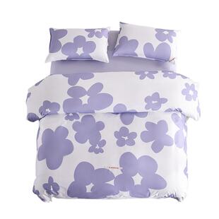 CASUCA绣球花蚕丝蛋白长绒棉四件套50支春夏季床上用品纯棉母婴级